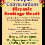 Hispanic Heritage Month Campus Conversations: Sharing Our Stories, September 18