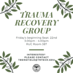 Trauma Recovery Group September 22nd