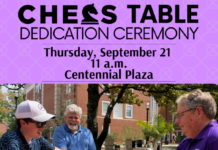 Chess Table Dedication Ceremony