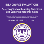 Course Evaluation Information Session with IARE – October 27