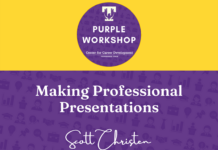 Purple Career Readiness Workshop on October 17:Making Professional Presentations