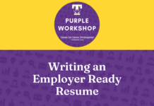 Purple Career Readiness Workshop on October 24: Writing an Employer Ready Resume
