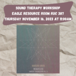 Sound Therapy Workshop Nov. 16th