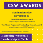 Nominations: Honor Women’s Leadership at Tech!
