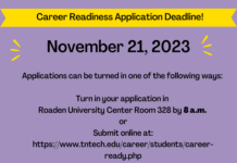 November 21 Career Readiness Deadline