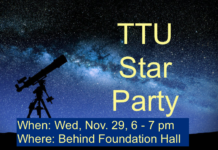 Star Party on Wed, Nov. 29, 6 – 7 pm