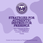 Strategies for Authentic Instructor Presence