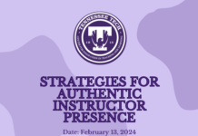 Strategies for Authentic Instructor Presence