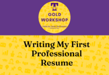 Gold Career Readiness on Feb. 22: Writing My First Professional Resume
