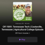 Tennessee Tech’s School of Agriculture featured on Off-Farm Income Podcast.