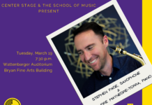 Guests Stephen Page and Alexandre Maynegre-Torra Perform Tuesday at 7:30 p.m.