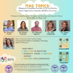 Learn about OCD & ADHD in Education at Mad Topics, April 8th