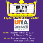 Employer Spotlight with Clyde M York 4-H Center on March 26!