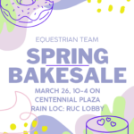 Equestrian Team Spring Bake Sale