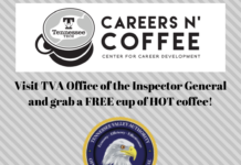Careers ‘N Coffee with TVA-Office of Inspection General on April 3!