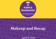Purple Career Readiness Workshop- Makeup and Recap on April 16!