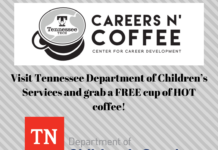 Careers and Coffee w Tennessee Department of Children’s Services on April 22!