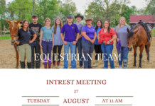 Equestrian Team Interest Meeting on Aug 27