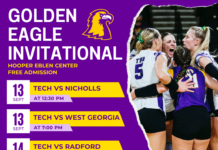 Tech Volleyball Hosts Annual Golden Eagle Invitational Presented by Holiday Inn