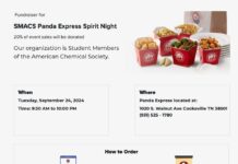 Panda Express Spirit Night Fundraiser- Sept 24