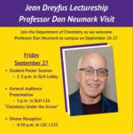 Dreyfus Lectureship Events- Sept 27