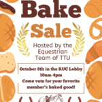 Equestrian Team Bake Sale on Oct 8th