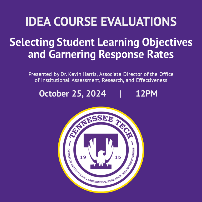 Course Evaluation Information Session with IARE – October 25