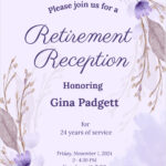 Gina Padgett Retirement Reception on Nov. 1