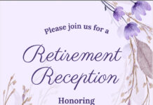 Gina Padgett Retirement Reception on Nov. 1