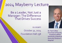 2024 Mayberry Lecture – Dr. Tom Collins