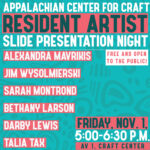 Resident Artist Slide Presentation Night at the Craft Center