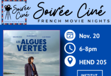 French Movie Night – Wednesday, Nov. 20 at 6 pm
