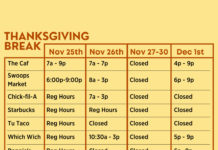 Dining Hours | Holiday Break