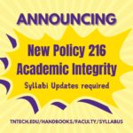 Update Syllabi to Reflect New Policy 216