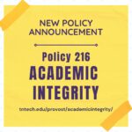 New Policy 216 Academic Integrity Effective January 1, 2025