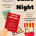 The Center of Addiction Prevention and Support Game Night