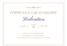 Poppie’s Ice Cream Shoppe Dedication