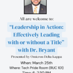 ODK Presents: Leadership in Action with Dr. Lamar Bryant
