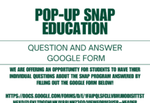 SNAP Education Question and Answer Google Form