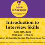 Intro Interview Skills GOLD Career Readiness Workshop on Tuesday, April 15