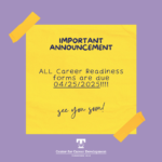 Career Readiness Applications Deadline is April 25 at 8AM