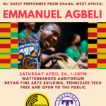 Emmanuel Agbeli to Join the Ghanaian Drum & Dance Ensemble