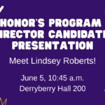 Honors Program Campus-wide Interview – Lindsey Roberts