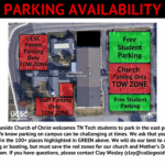 Off Campus Parking at Collegeside Church of Christ