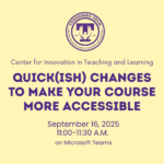 Quick(ish) Changes to Make Your Course More Accessible