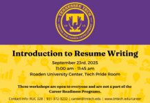 Sept. 23 Introduction to Resume Writing Workshop