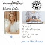 Session Two, Tomorrow! Financial Wellness with the Women’s Center