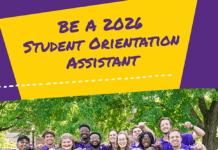 Seeking Applicants for 2026 Student Orientation Assistants!