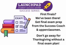 Finals Prep Station for First-Year Students with the Launchpad