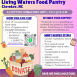 Food Drive for the Living Waters Food Pantry in Cherokee, North Carolina